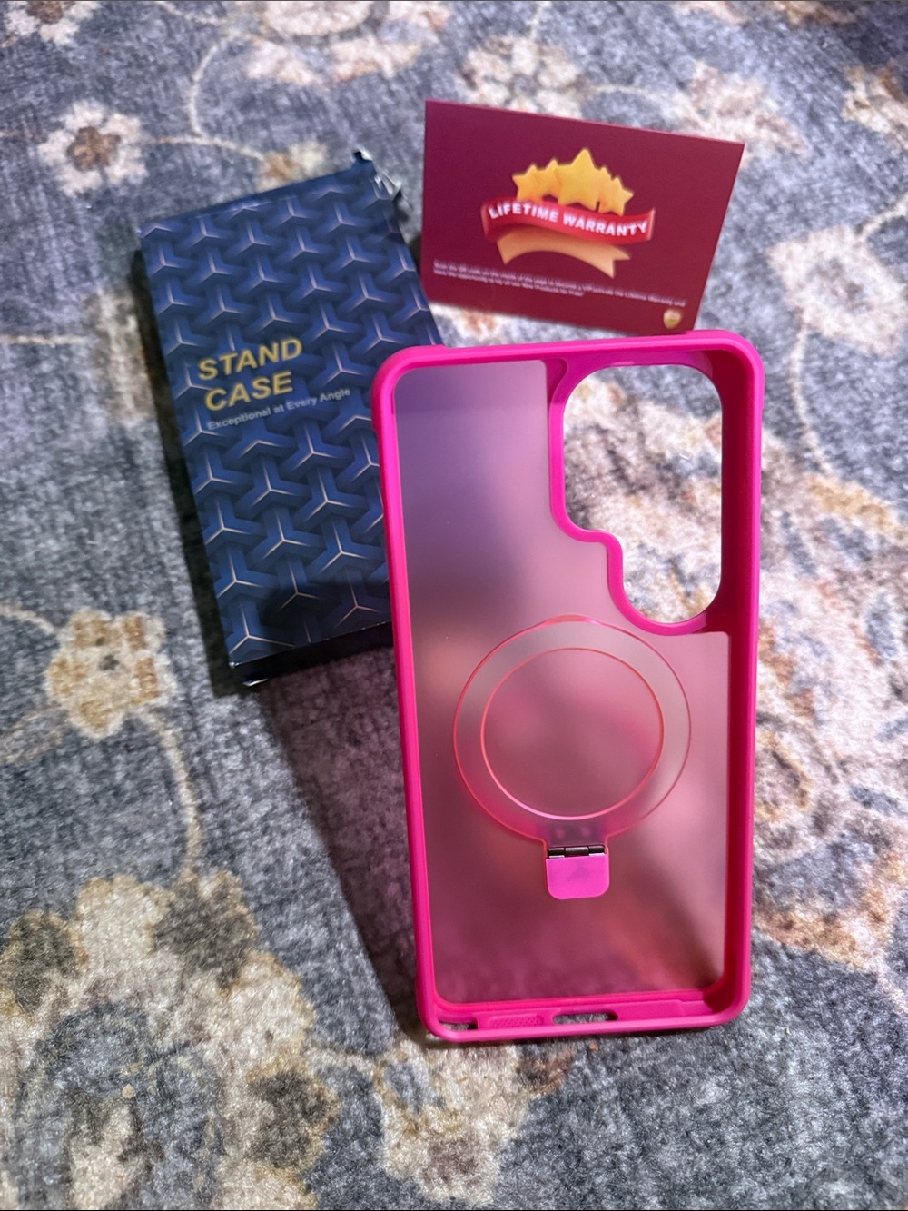 Samsung Galaxy S26 Pink Phone Case w/ kickstand